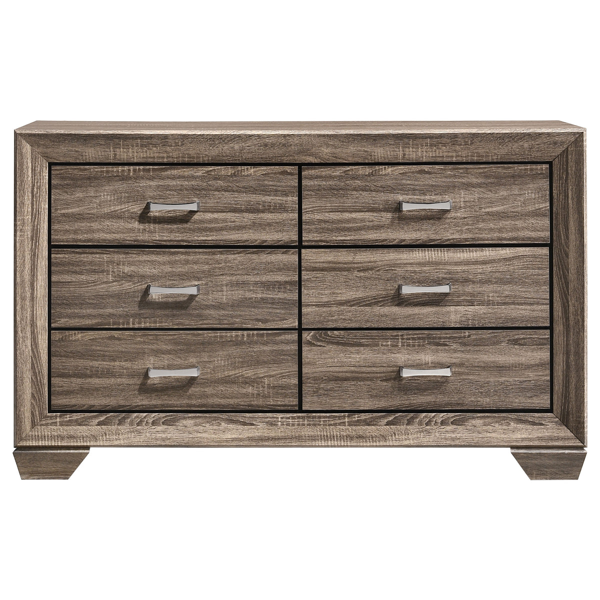 Kauffman 5-piece California King Bedroom Set with Panel Bed Washed Taupe
