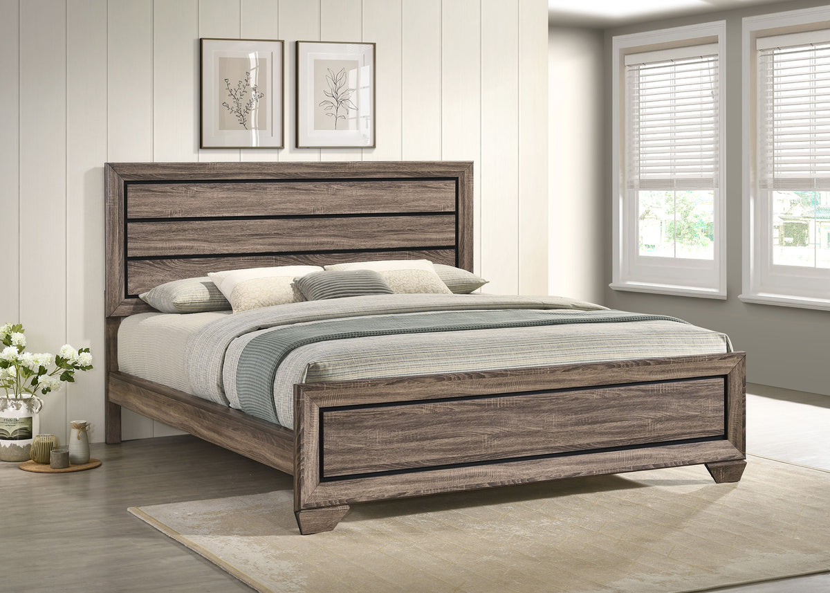 Kauffman Panel Bed California King Washed Taupe