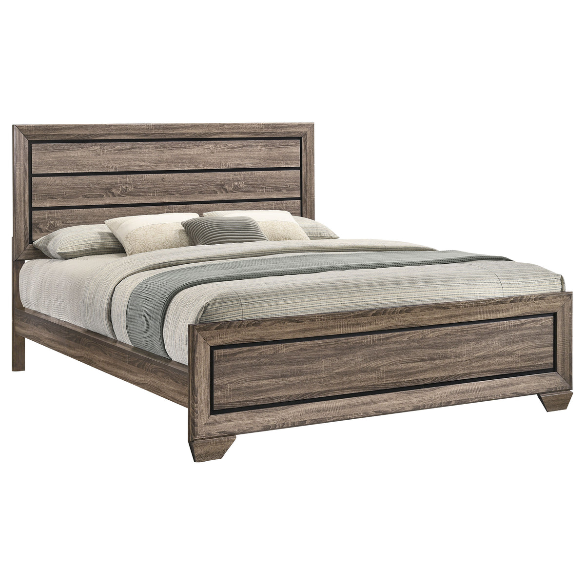 Kauffman Panel Bed California King Washed Taupe