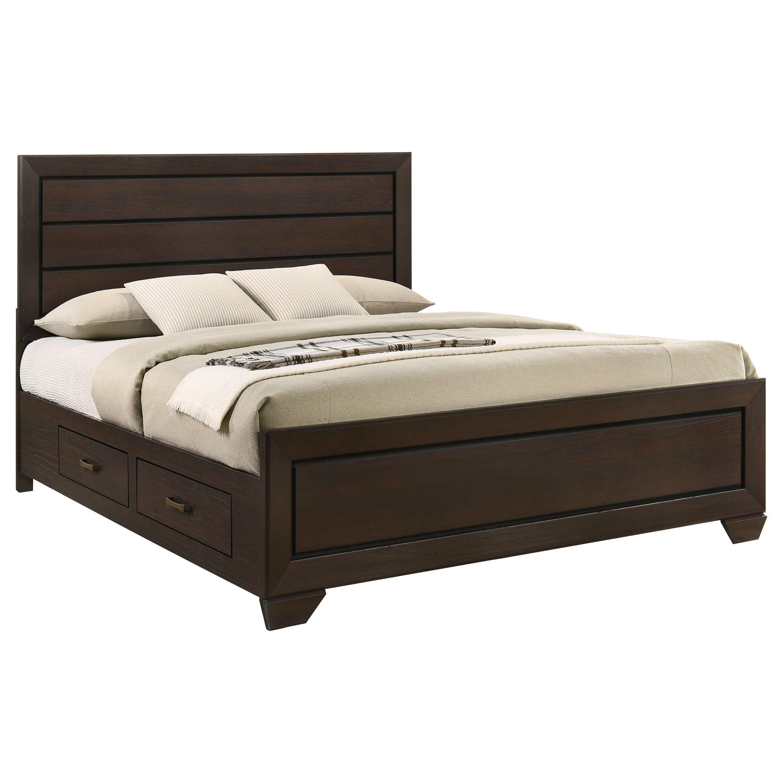 Kauffman Wood Panel Storage Bed