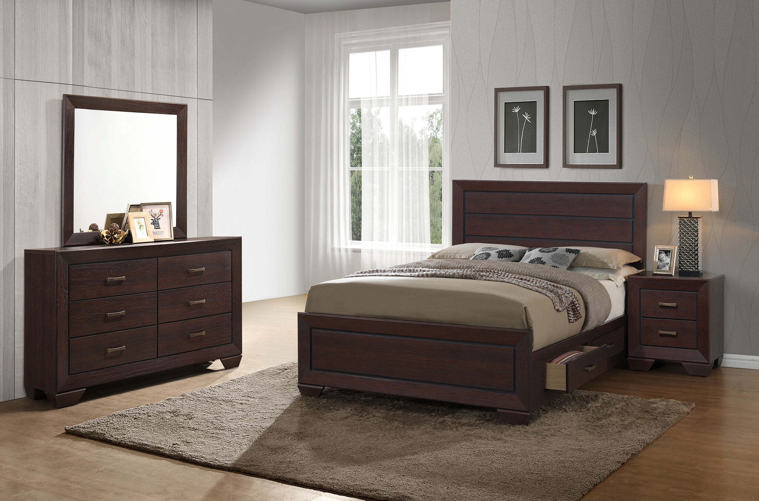 Kauffman Bedroom Set (Storage Bed)