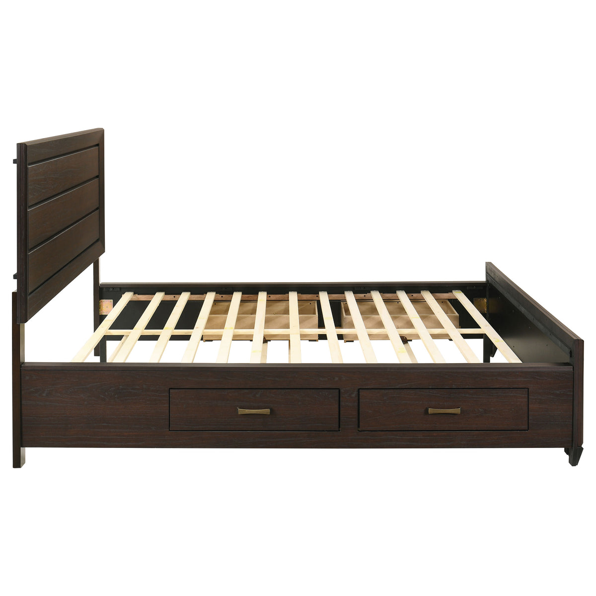 Kauffman 4-drawer Storage Panel Bed California King Dark Cocoa