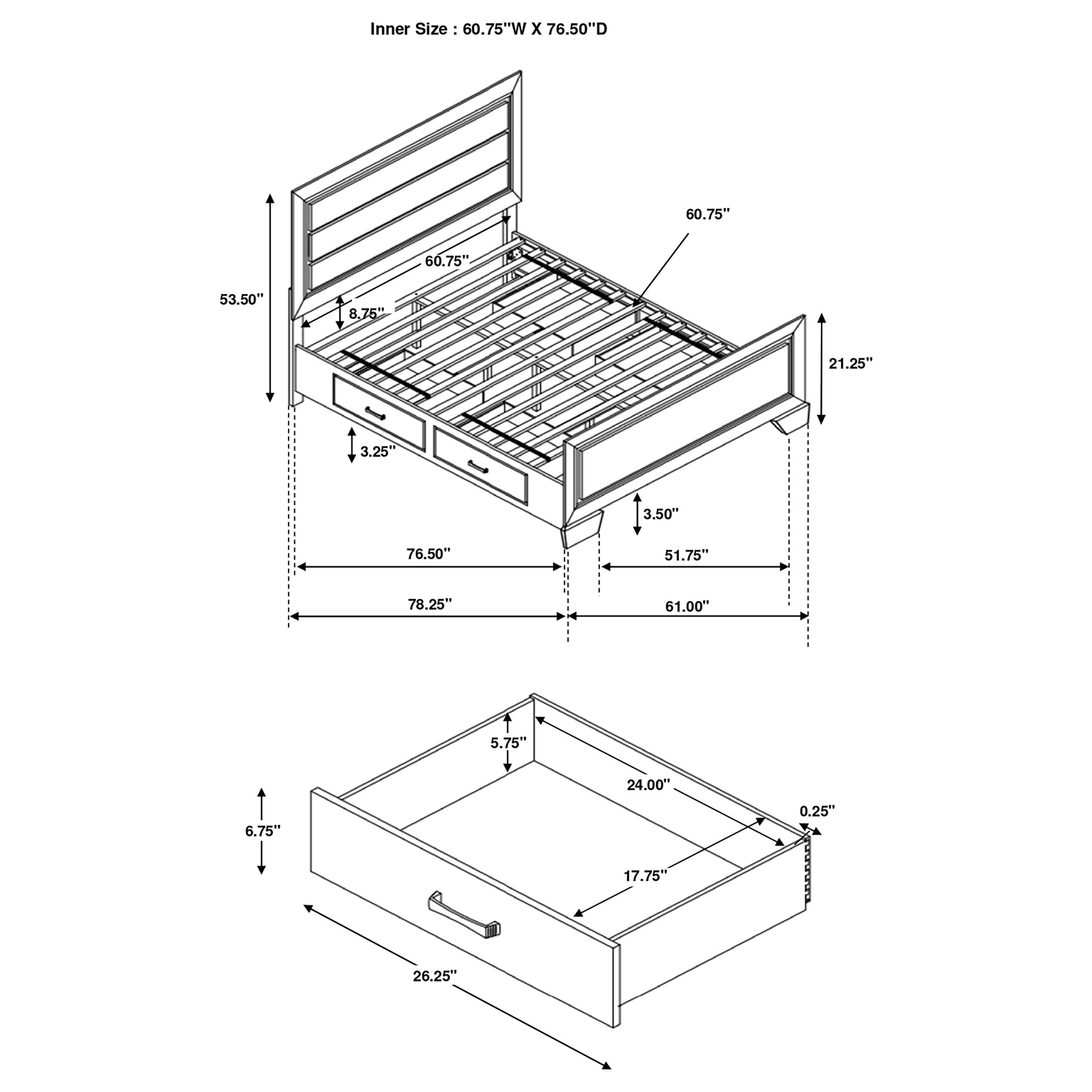Kauffman Bedroom Set (Storage Bed)