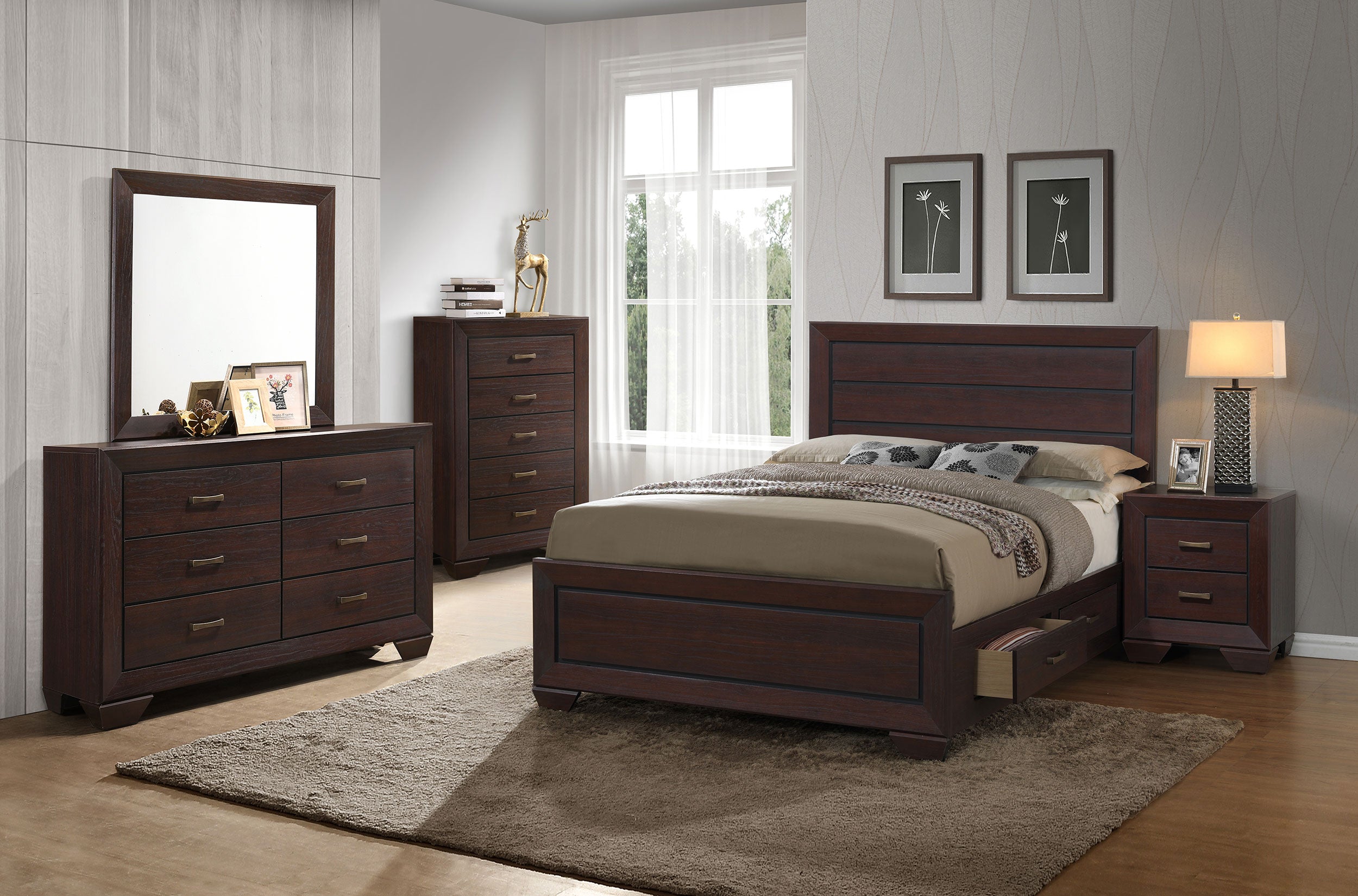 Kauffman Bedroom Set (Storage Bed)