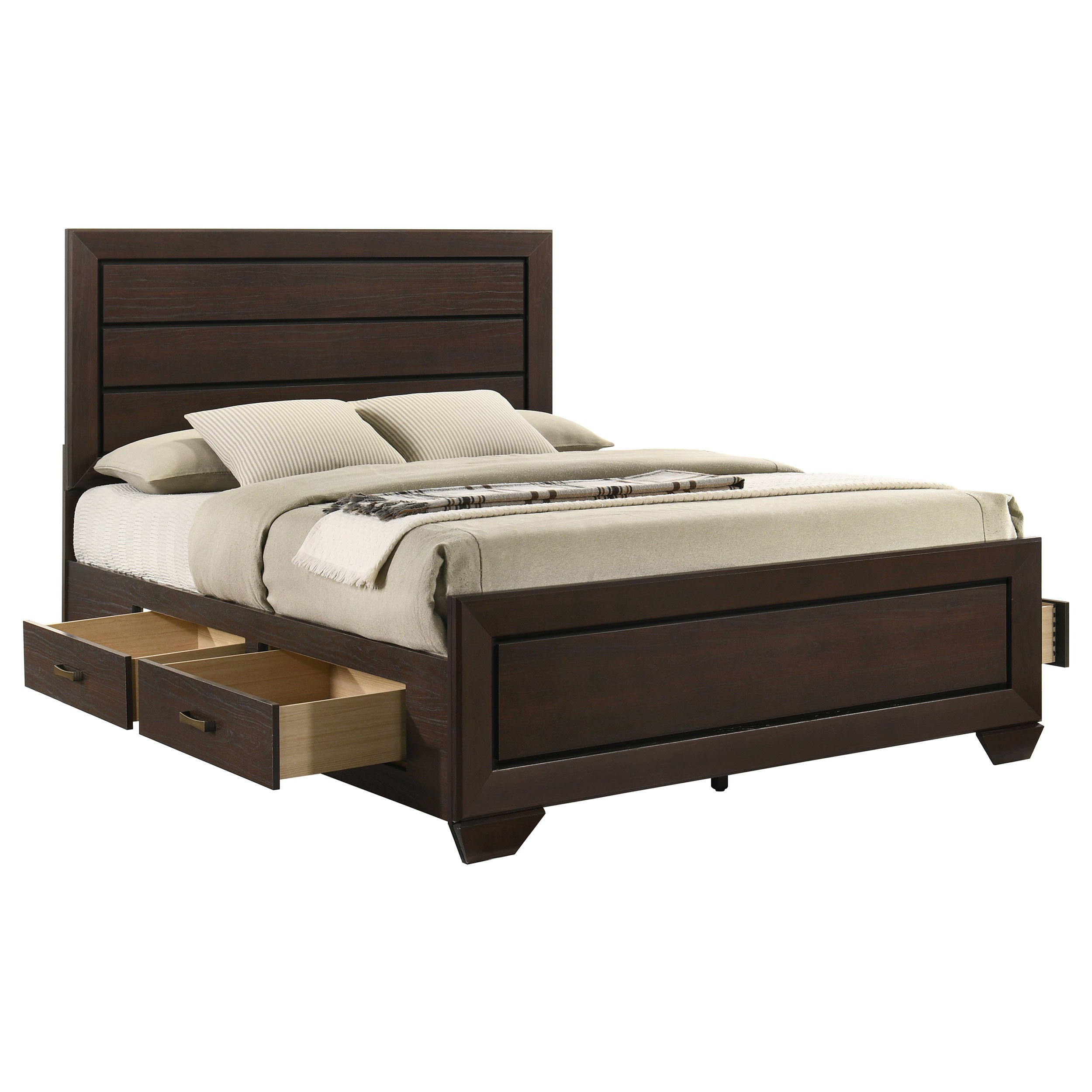 Kauffman Wood Panel Storage Bed