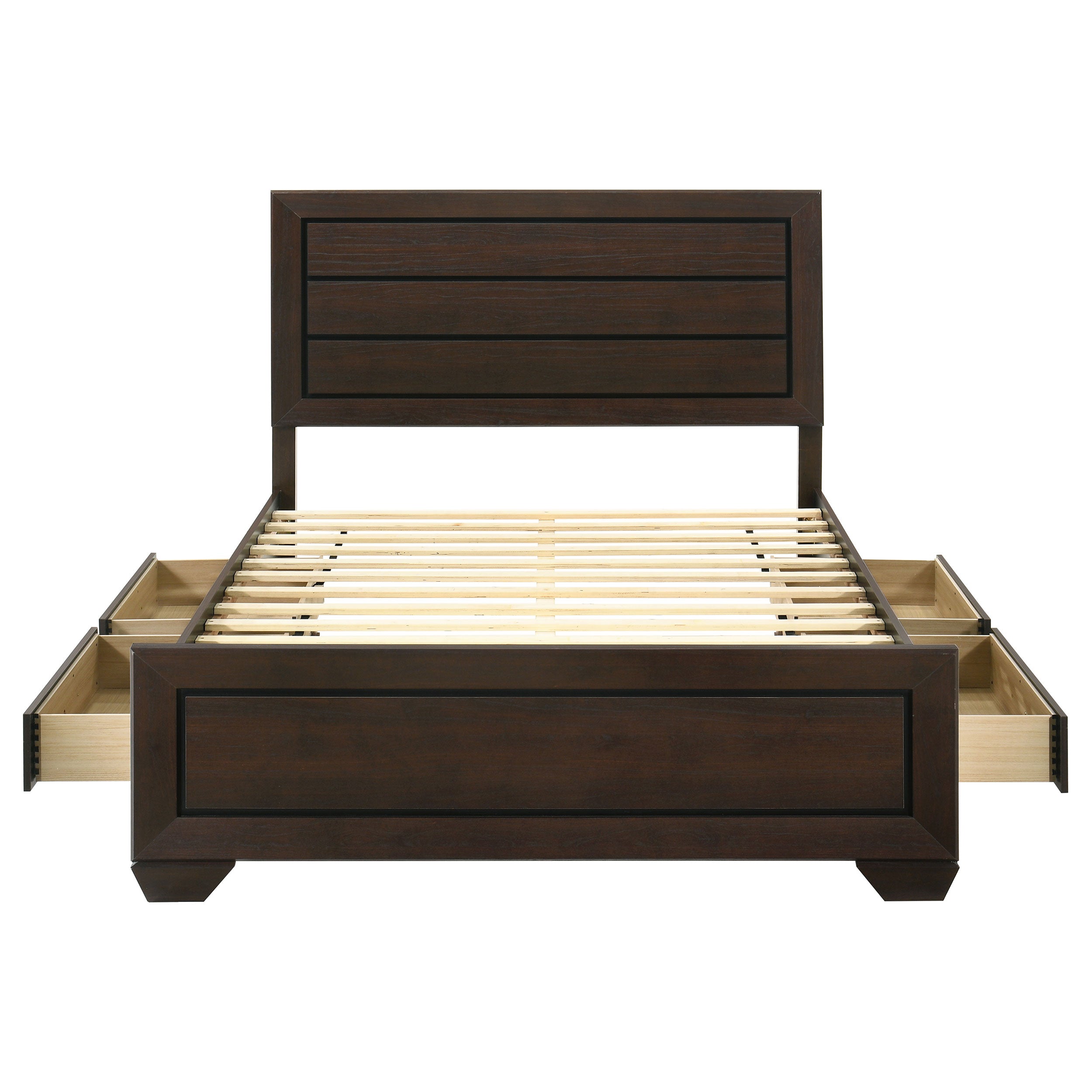 Kauffman Wood Panel Storage Bed