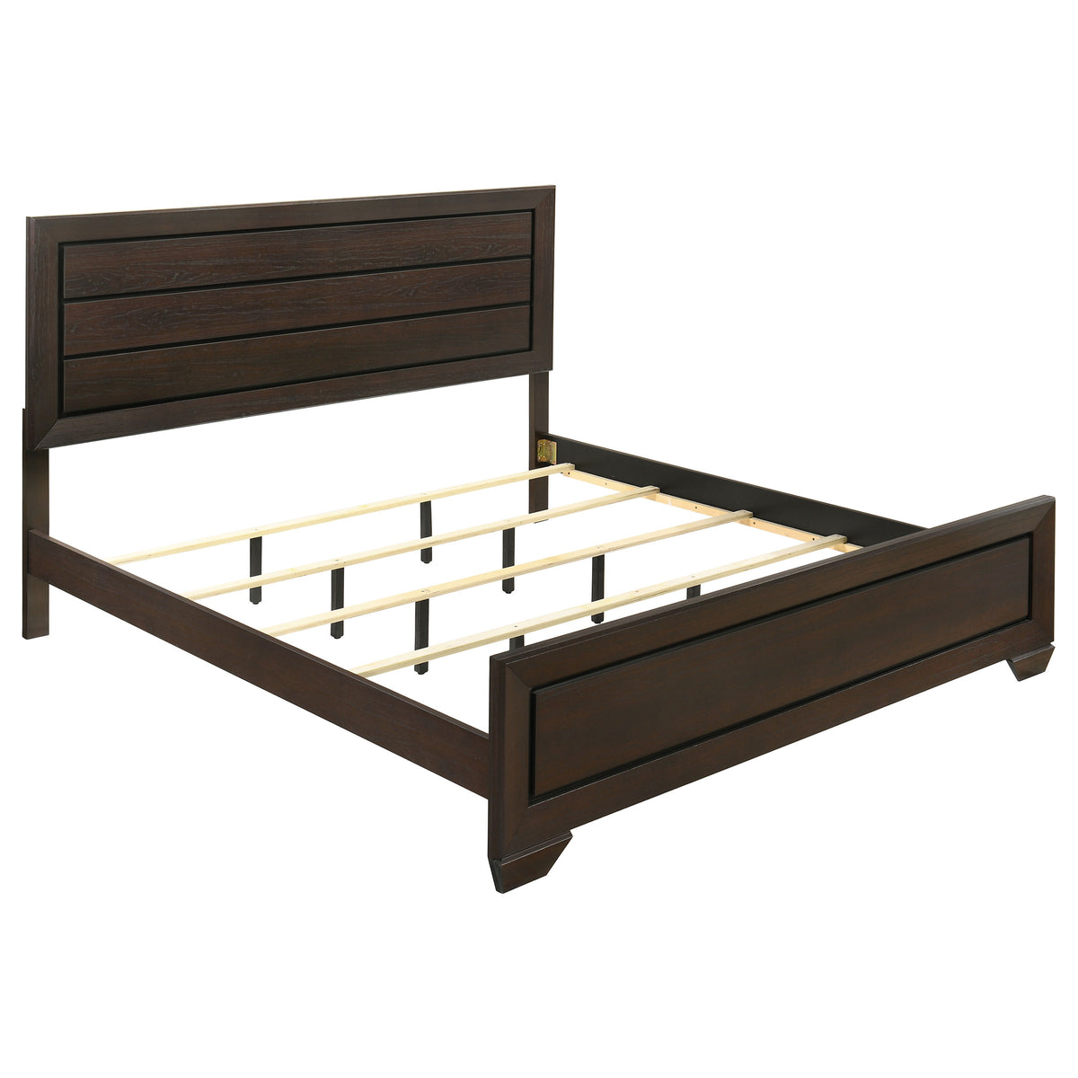 Kauffman 5-piece Eastern King Bedroom Set with Panel Bed Dark Cocoa