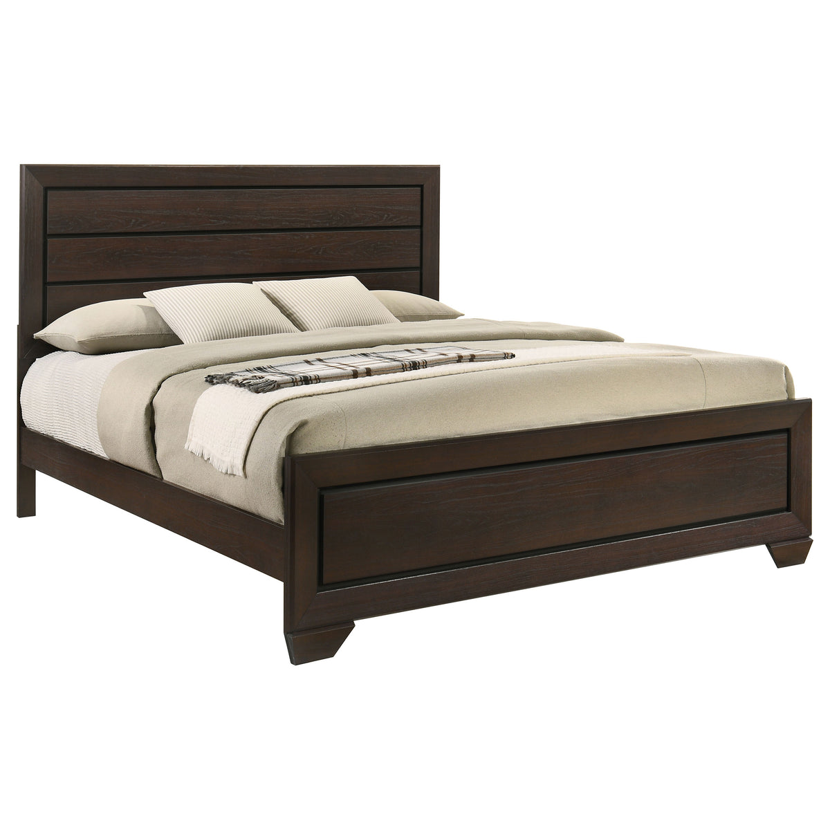 Kauffman Panel Bed Eastern King Dark Cocoa