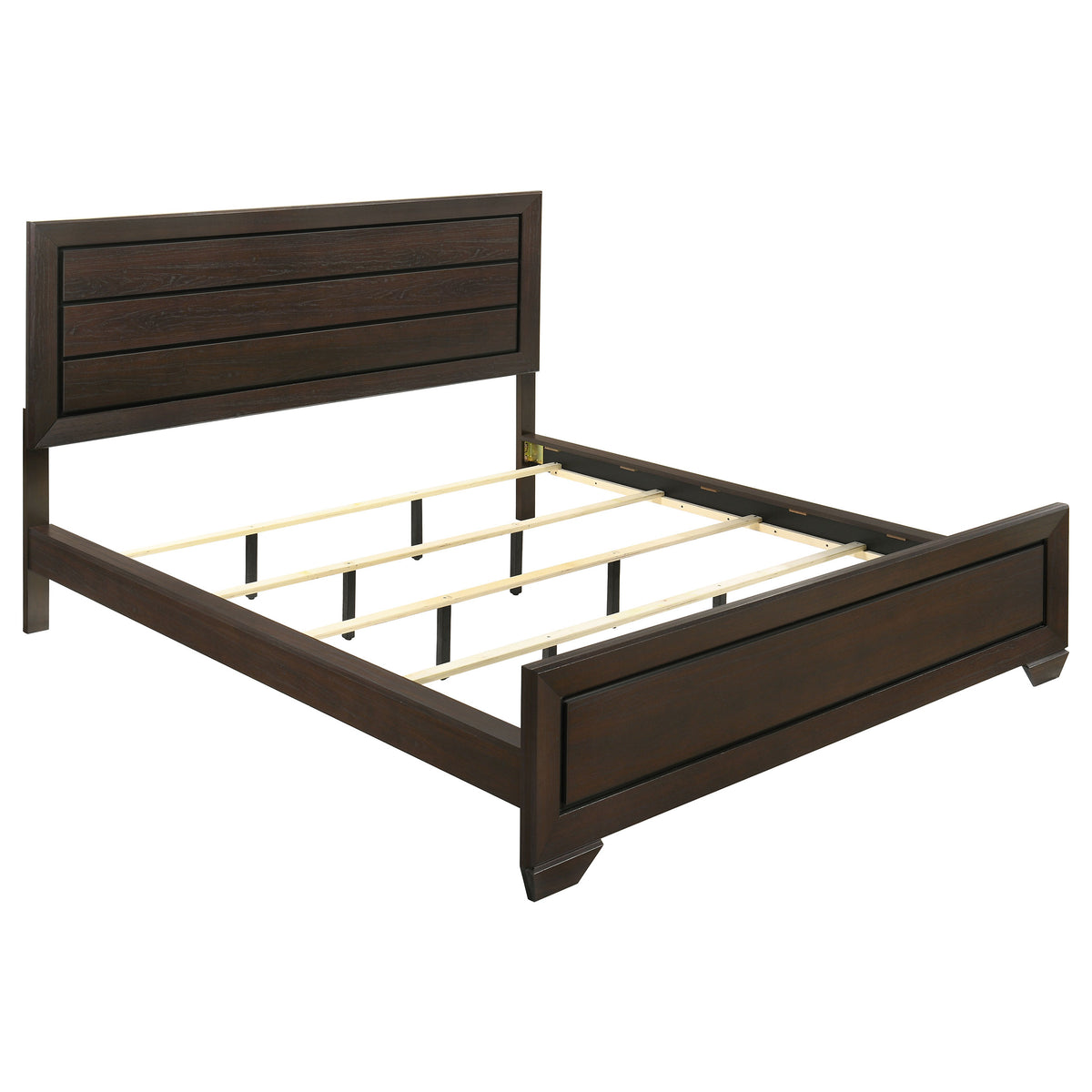 Kauffman 5-piece California King Bedroom Set with Panel Bed Dark Cocoa