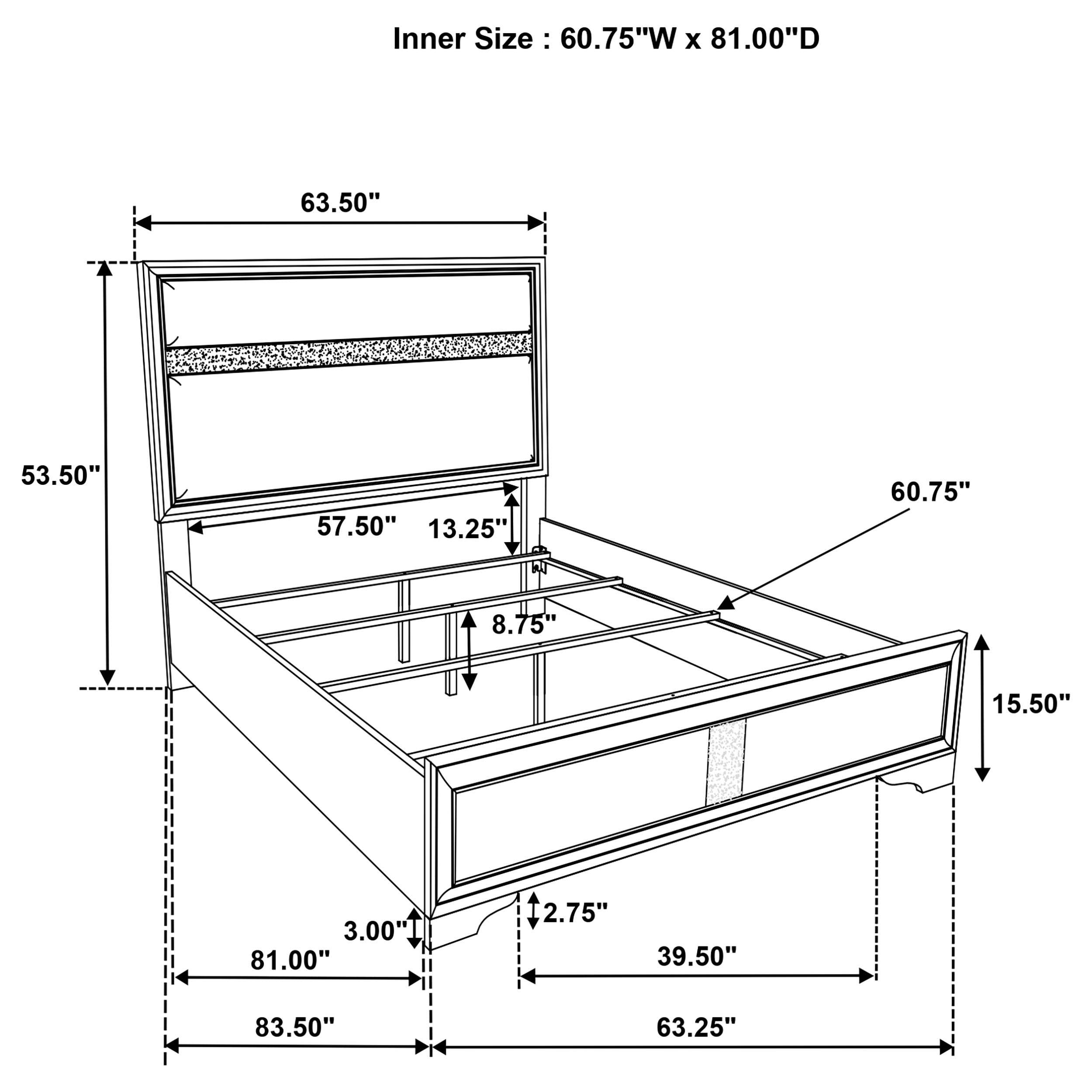 Miranda Wood Panel Bed