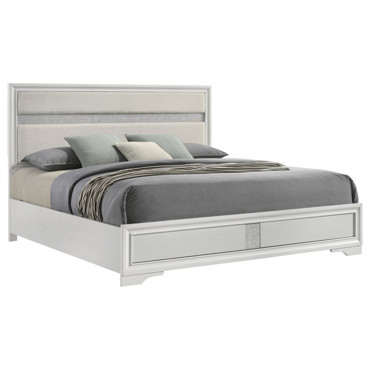 Miranda Panel Bed Eastern King White