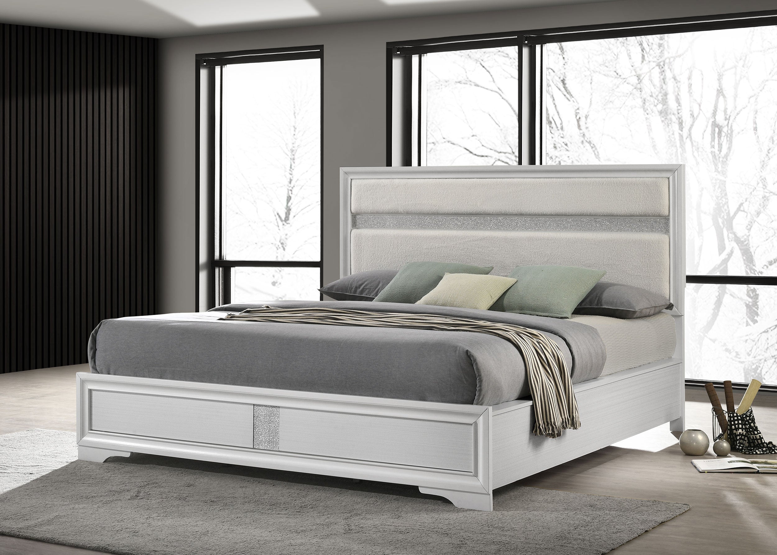 Miranda Wood Panel Bed