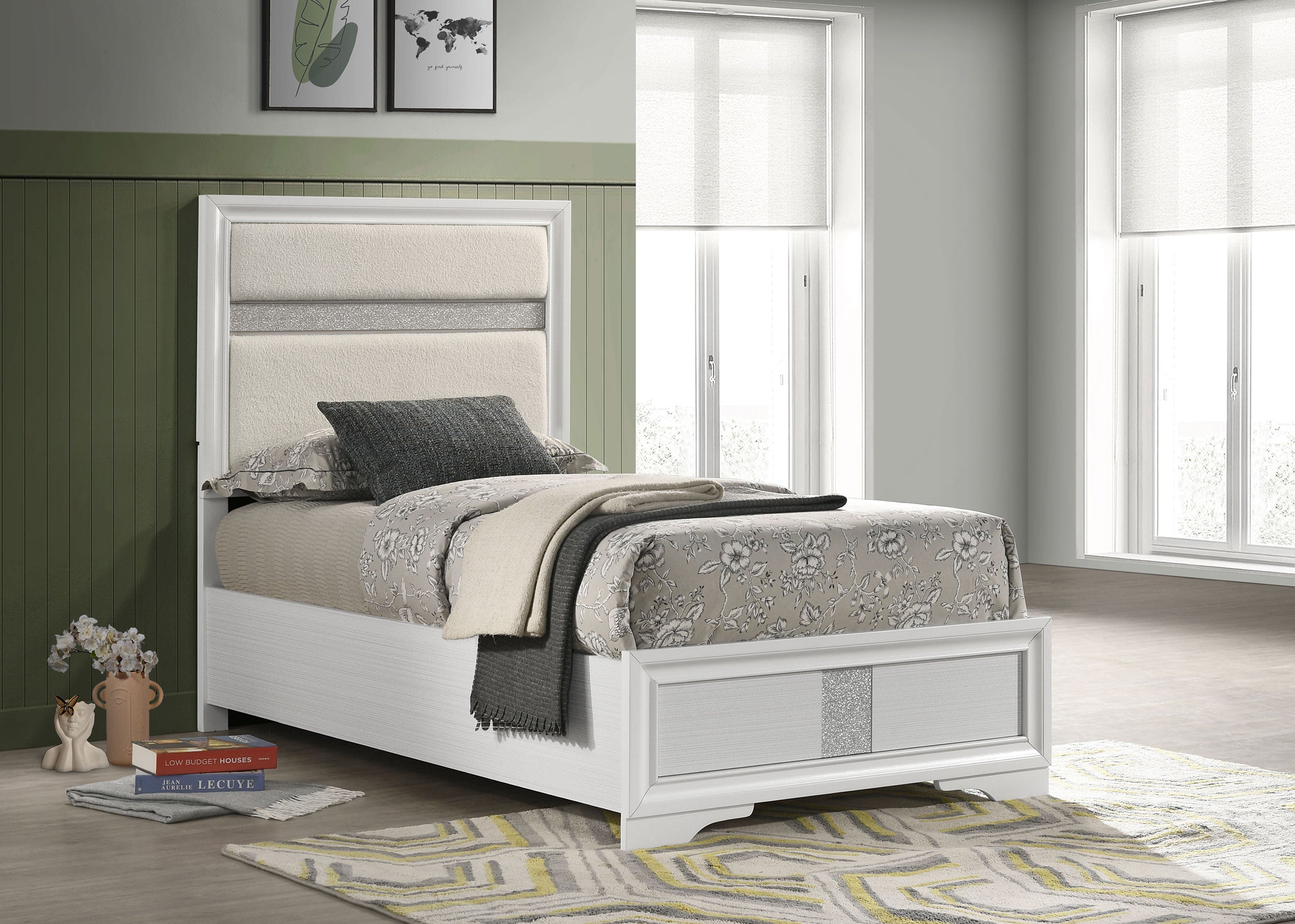 Miranda Wood Panel Bed