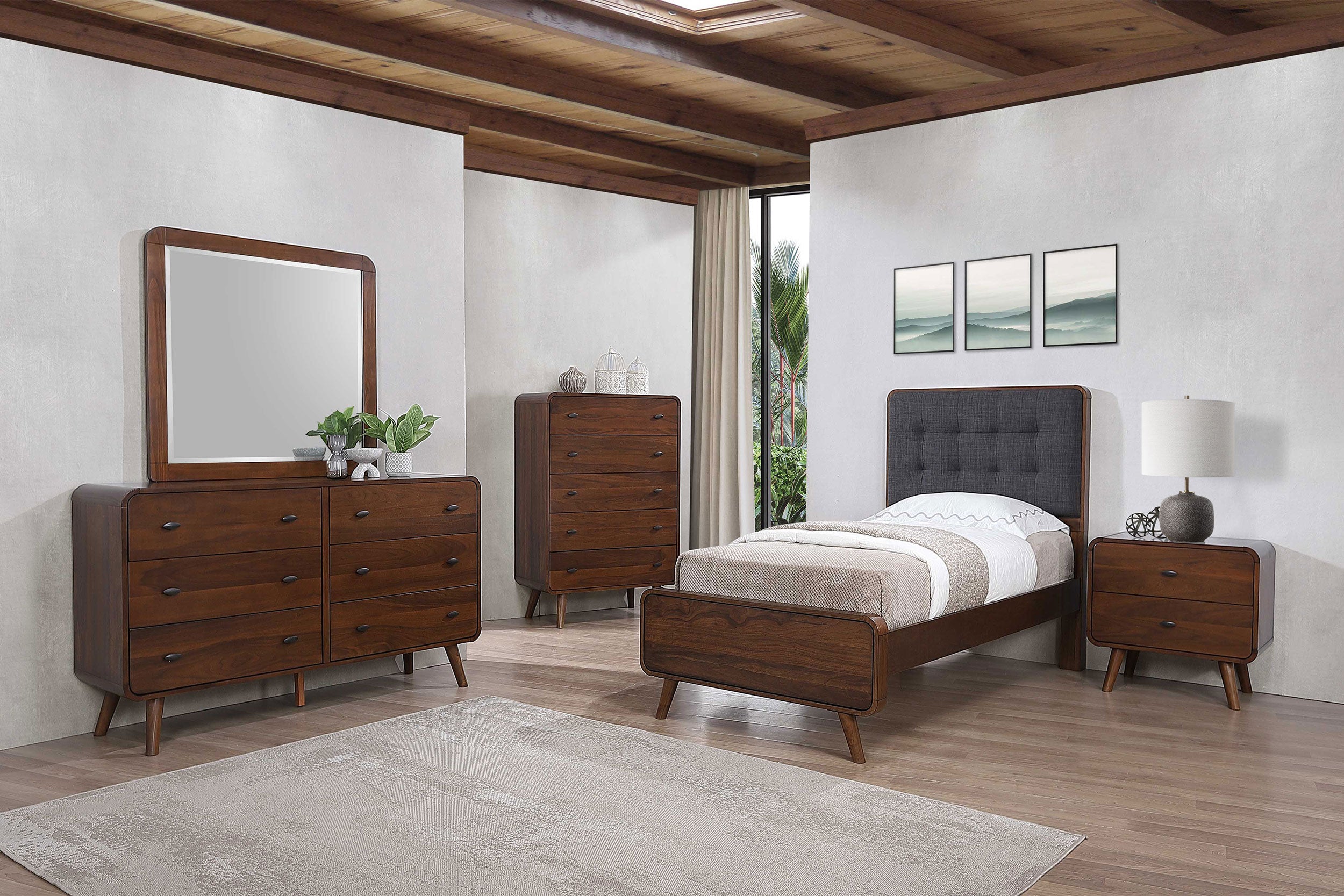 Robyn Wood Panel Bed