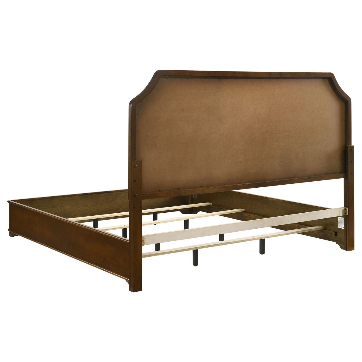 Garland Upholstered Panel Bed Eastern King Brown Cherry and Cream
