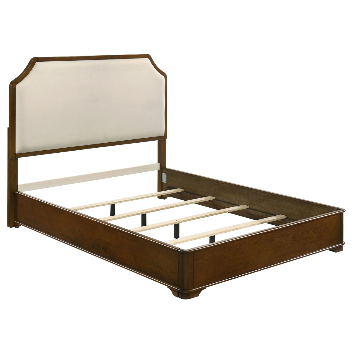Garland Upholstered Panel Bed Queen Brown Cherry and Cream