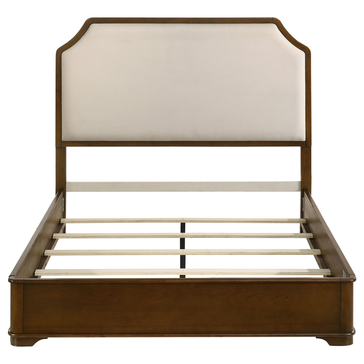 Garland Upholstered Panel Bed Queen Brown Cherry and Cream