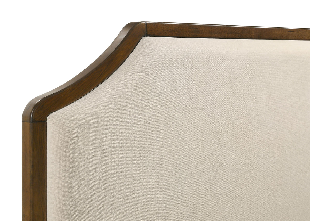 Garland Upholstered Panel Bed Queen Brown Cherry and Cream