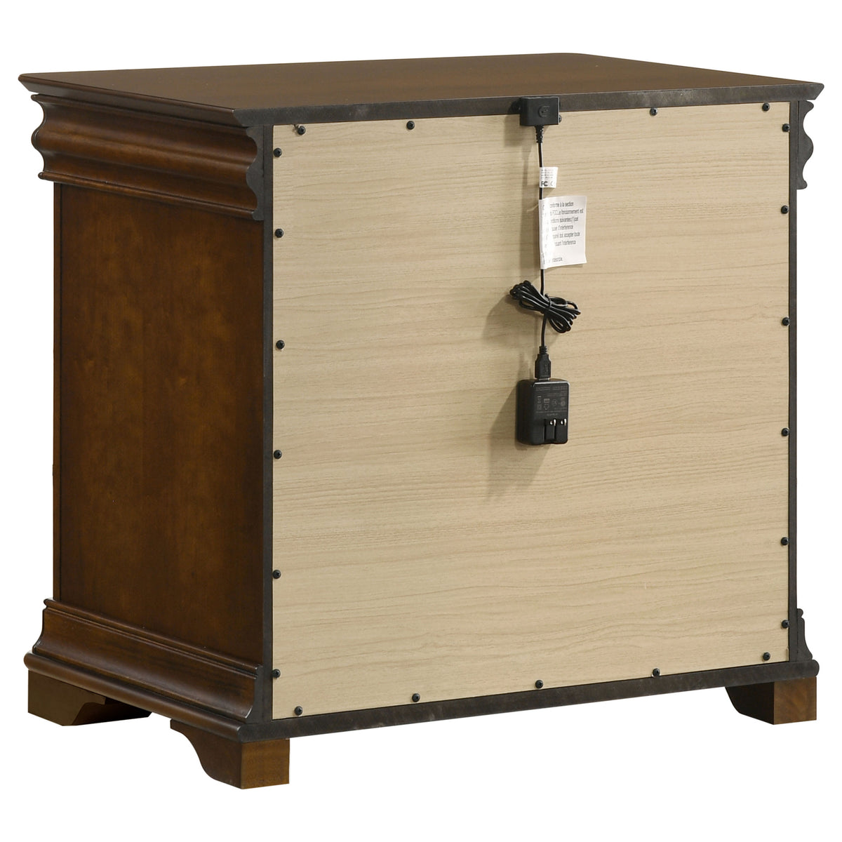 Garland 2-drawer Nightstand with USB Ports Brown Cherry