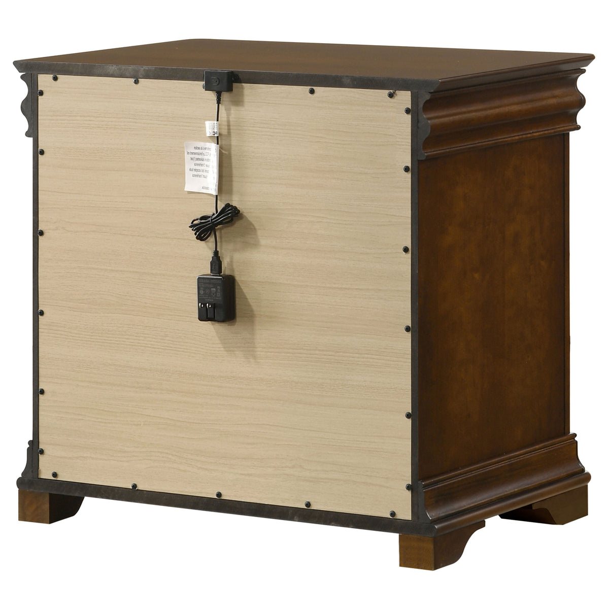 Garland 2-drawer Nightstand with USB Ports Brown Cherry