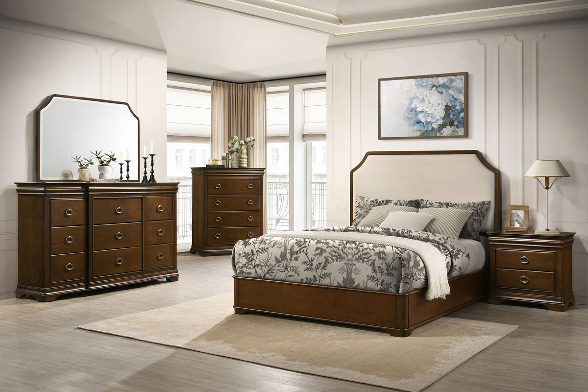 Garland 2-drawer Nightstand with USB Ports Brown Cherry