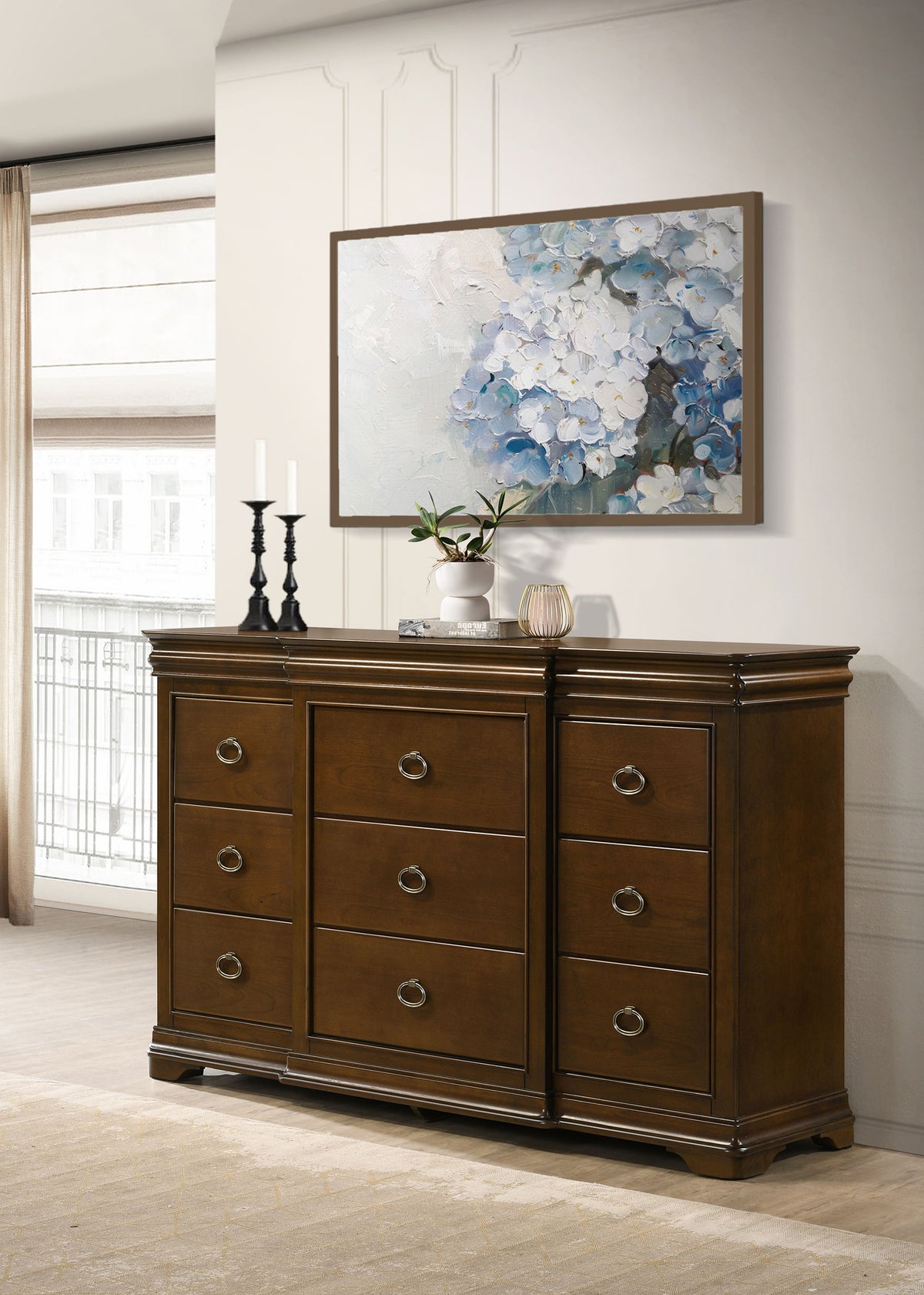 Garland 9-drawer Dresser Brown Cherry