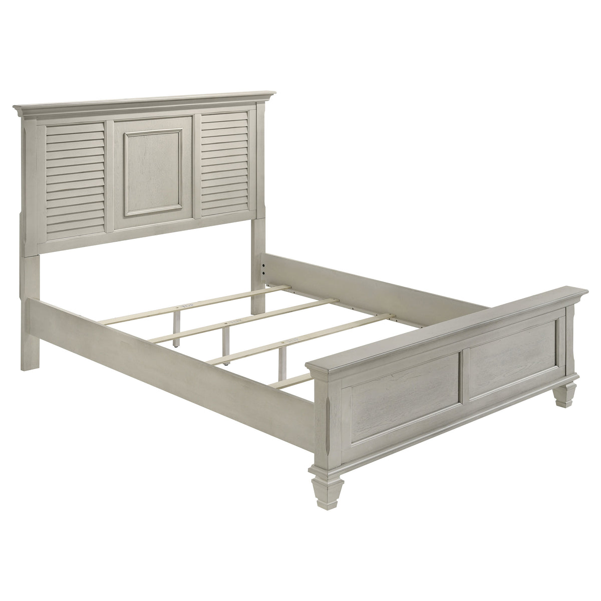 Franco 5-piece Queen Bedroom Set with Panel Bed Distressed White