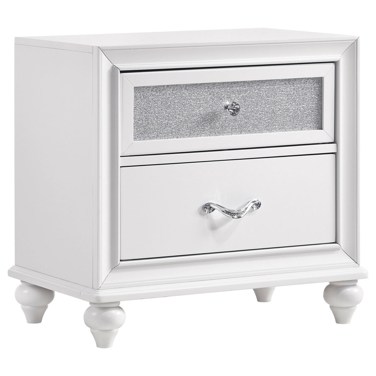 Barzini 4-piece California King Bedroom Set with Upholstered Panel Bed White