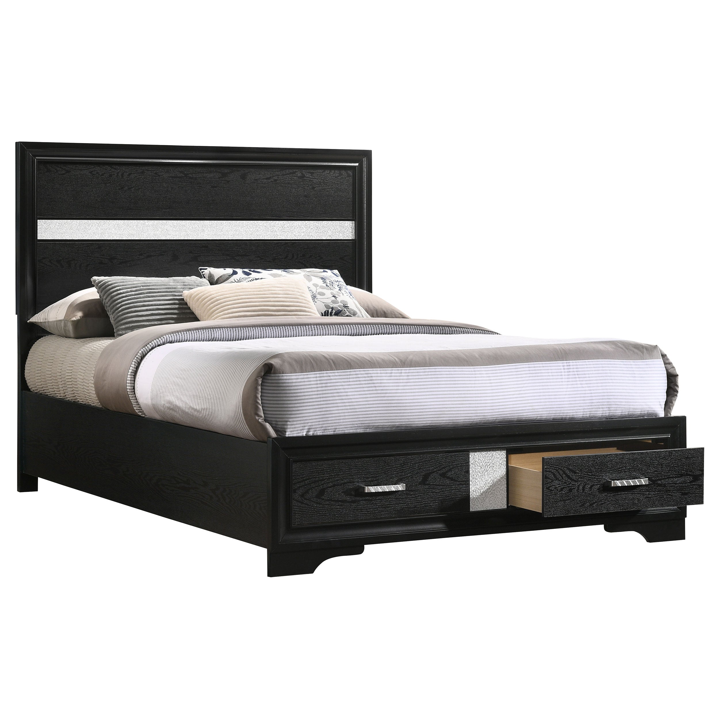 Miranda Wood Panel Storage Bed