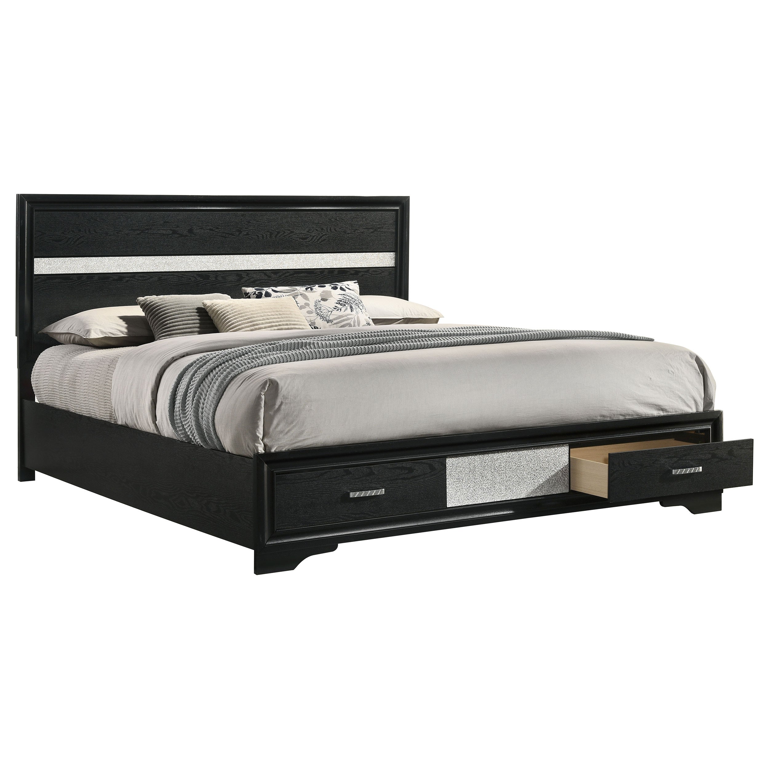 Miranda Wood Panel Storage Bed