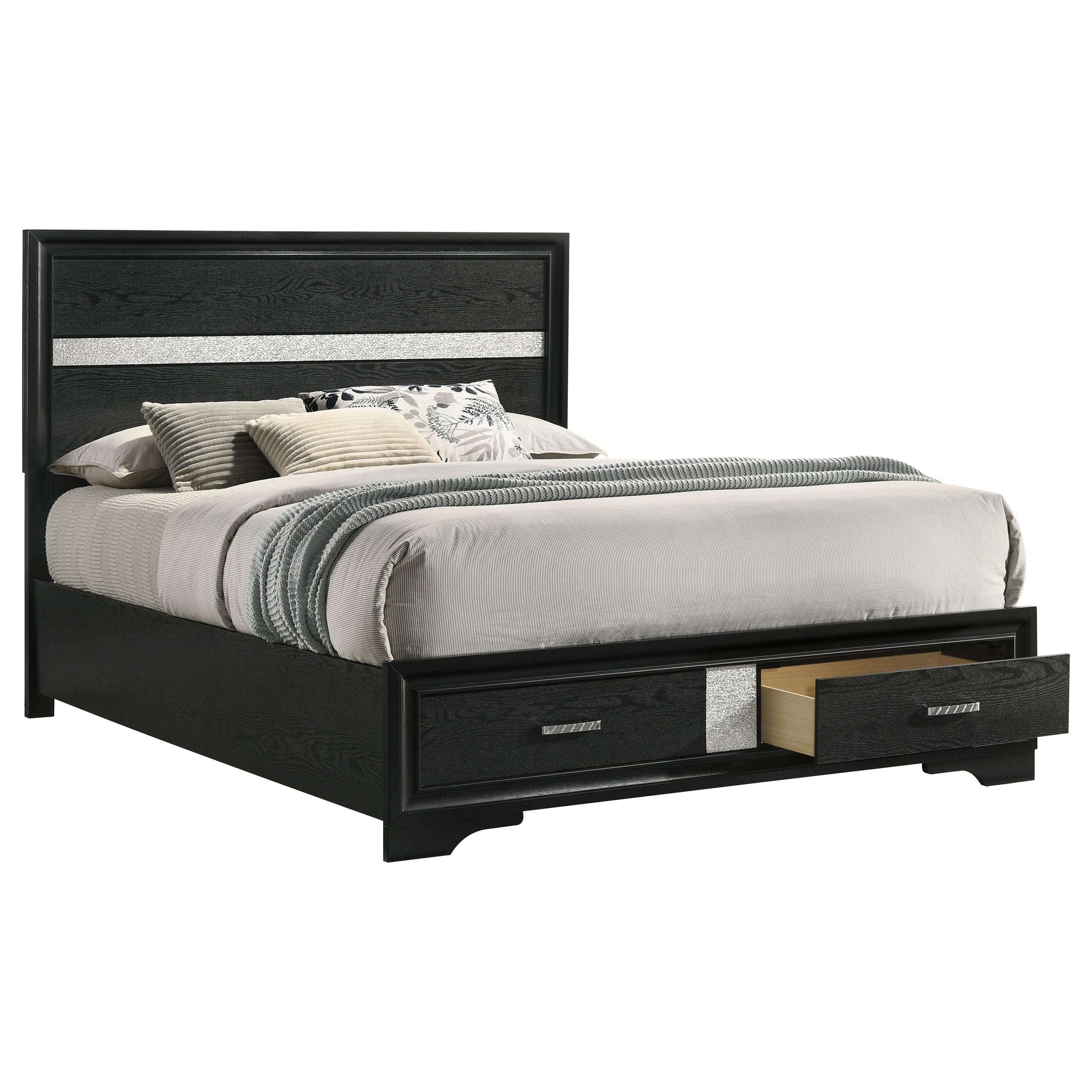Miranda Wood Panel Storage Bed