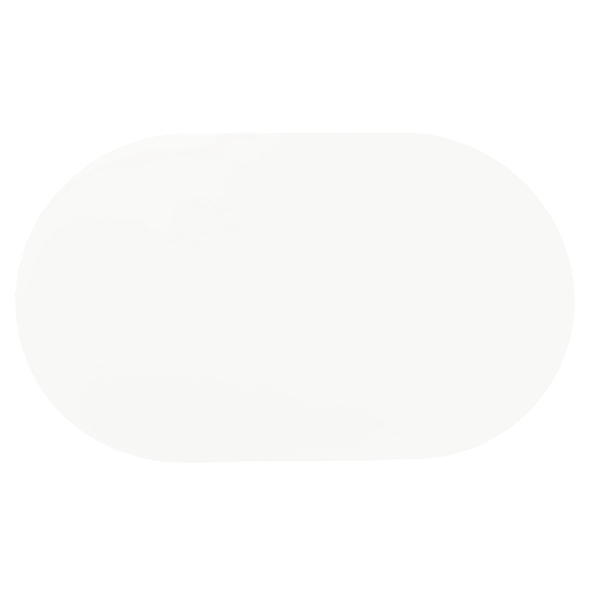 Retro 60-inch Oval Dining Table White and Chrome