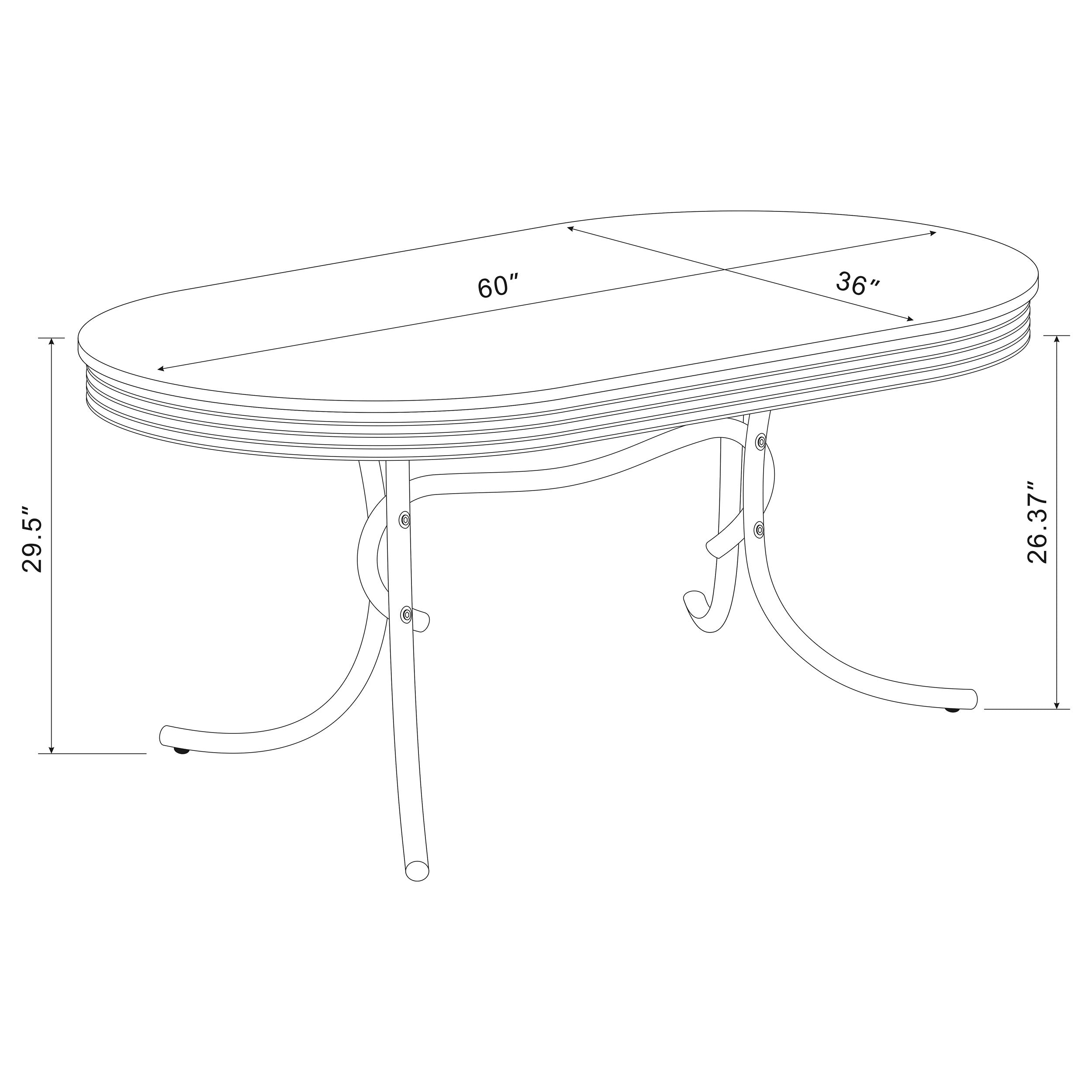Retro Oval Dining Table