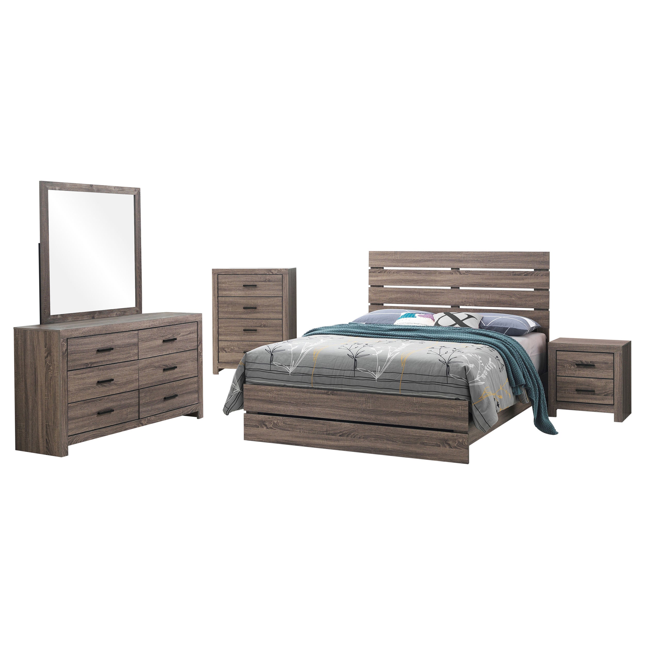 Brantford 5-piece Eastern King Bedroom Set in Barrel Oak