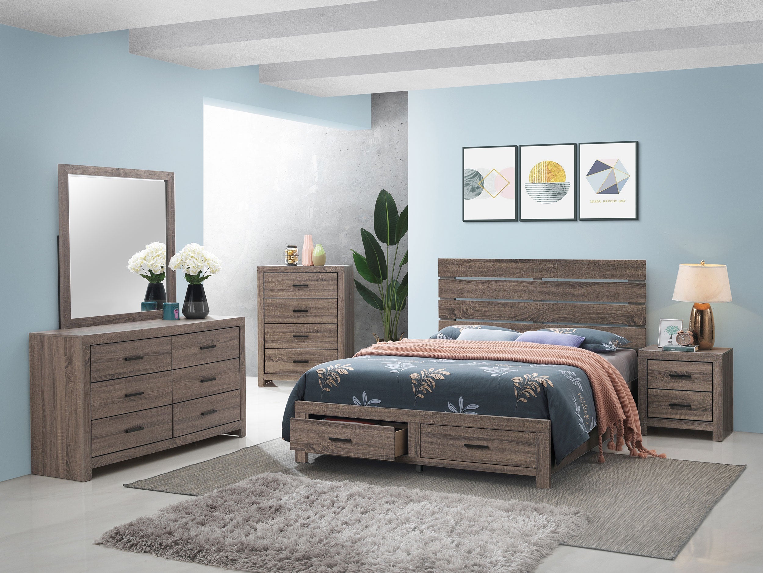Brantford Dresser Mirror (Barrel Oak)