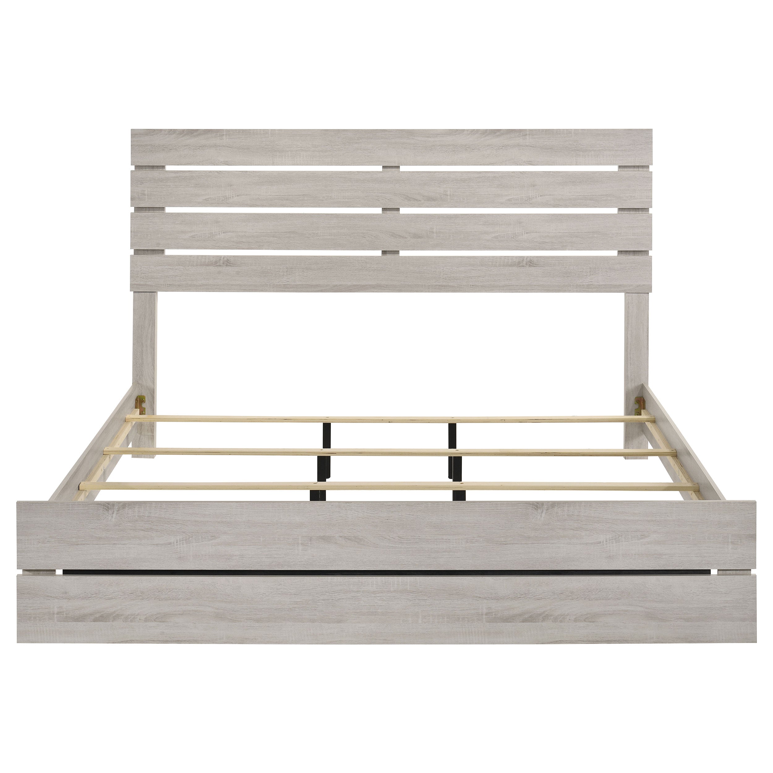Brantford Wood Panel Bed - Eastern King In Coastal White