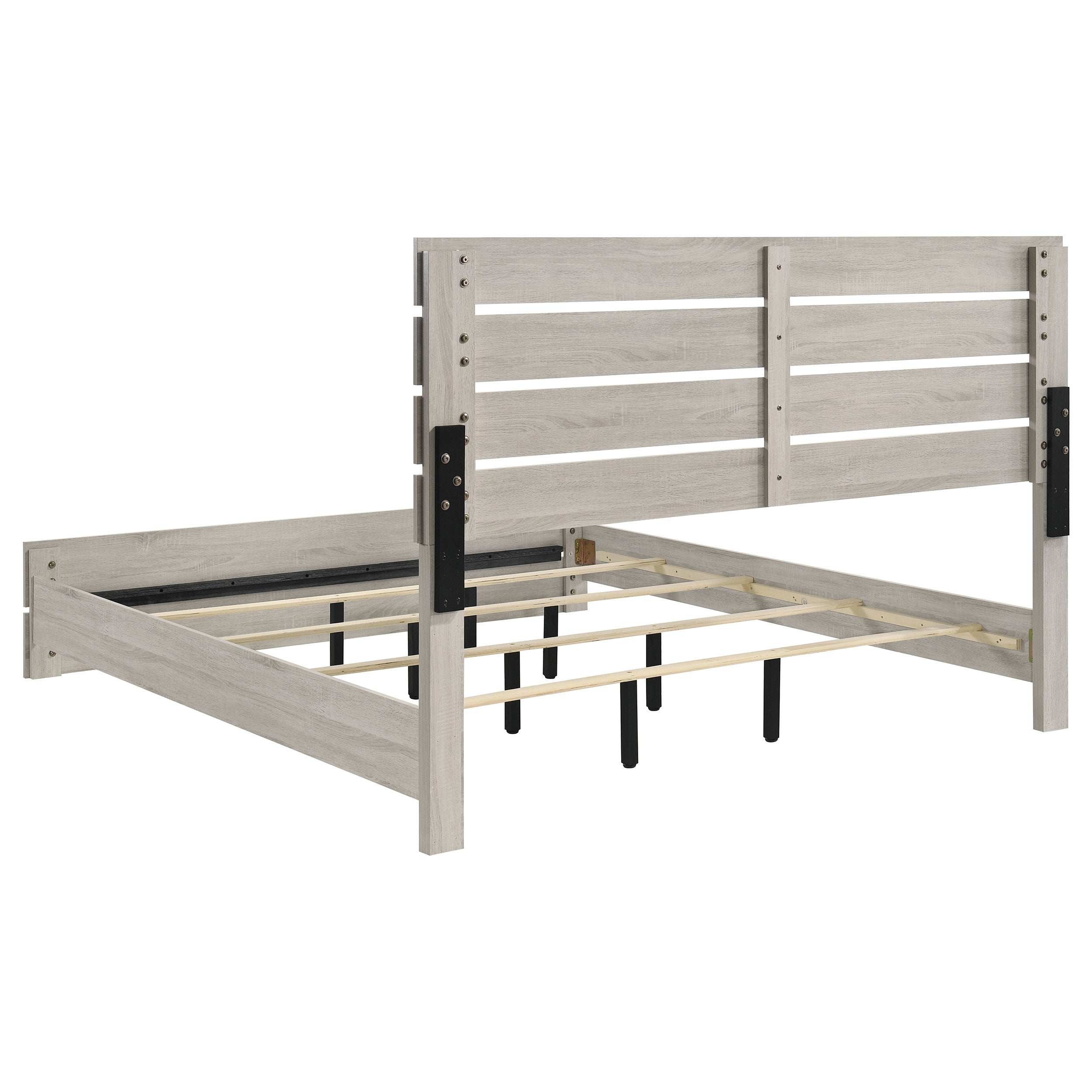 Brantford Wood Panel Bed - Eastern King In Coastal White