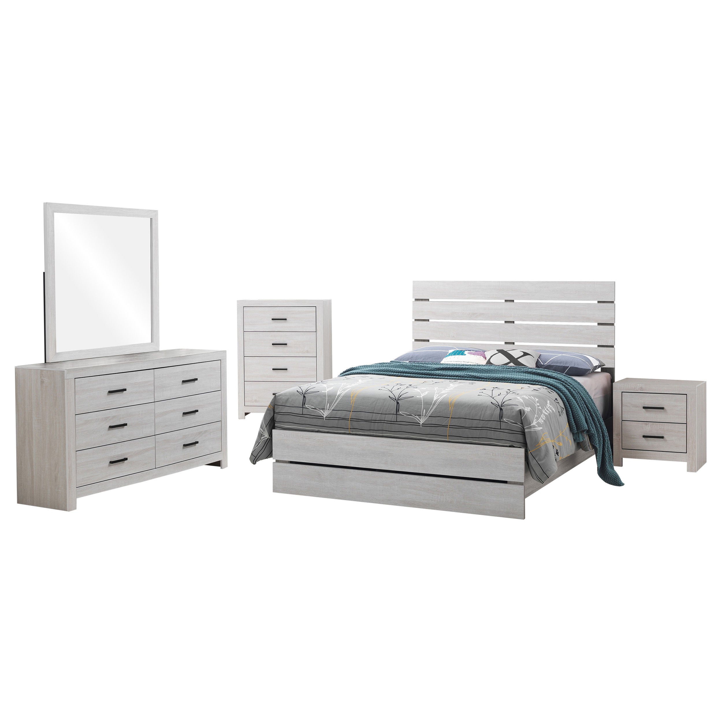 Brantford Bedroom Set - Queen 5-Piece In Coastal White