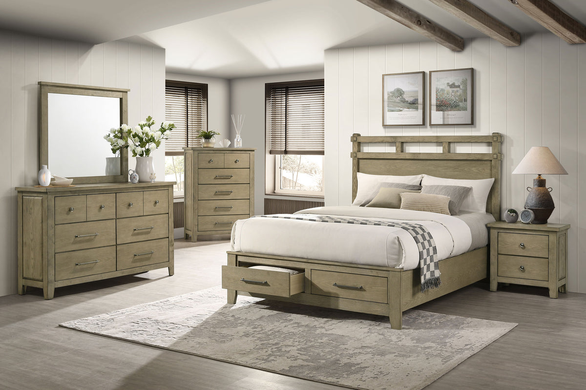 Hazlewood 5-drawer Bedroom Chest Vineyard Oak