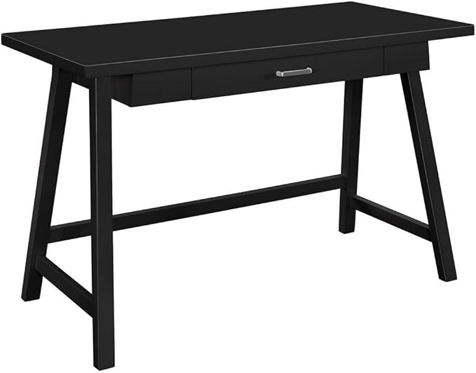 2 PC Black Home Youth Desk With Drawer and Chair Set