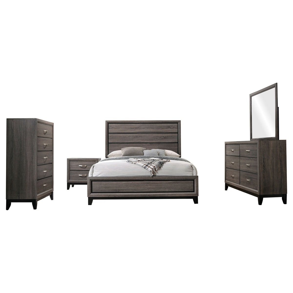 Watson 5-piece Queen Bedroom Set Grey Oak