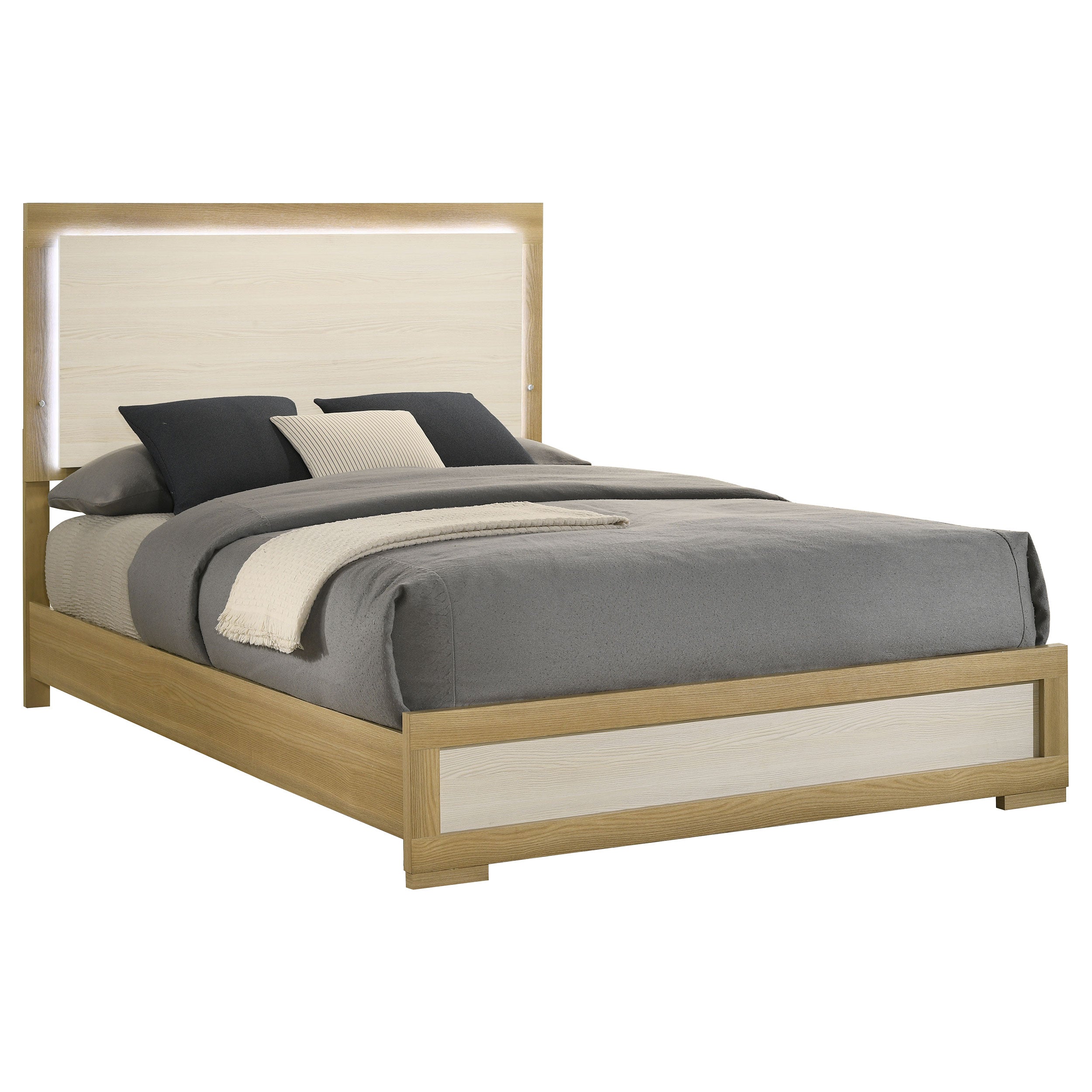 Hyland Wood LED Panel Bed