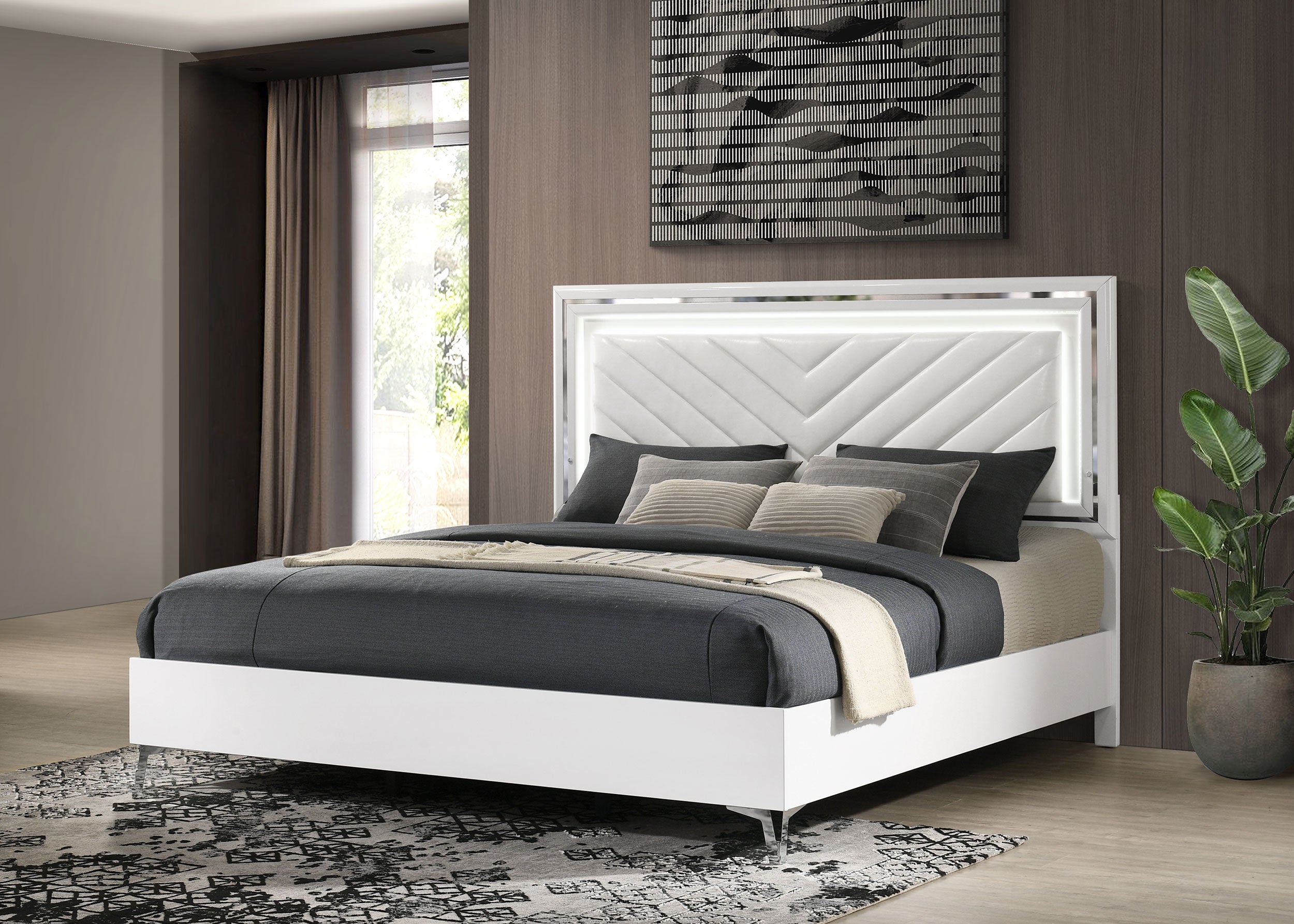 Cassia LED Panel Bed