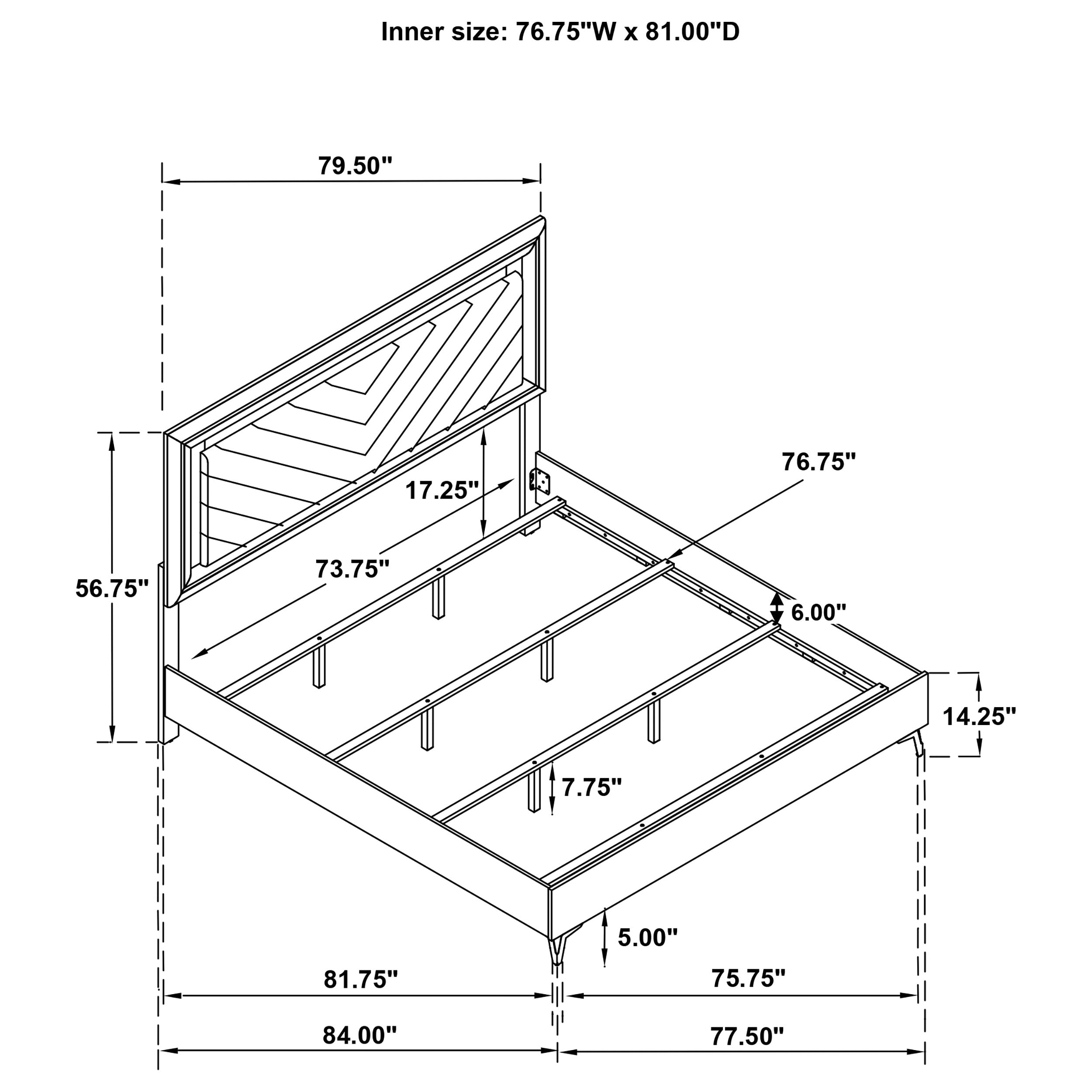 Cassia LED Panel Bed