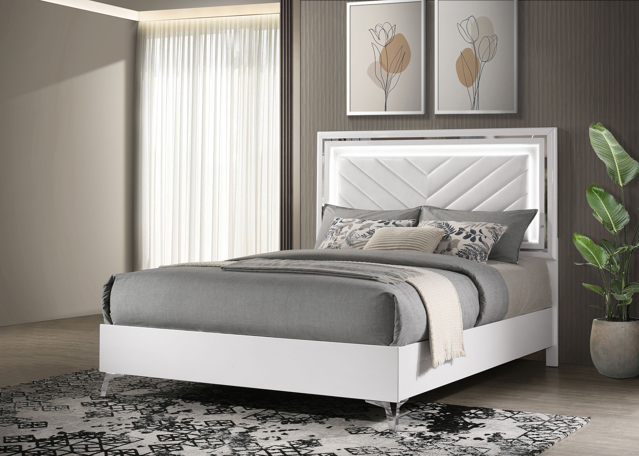 Cassia LED Panel Bed