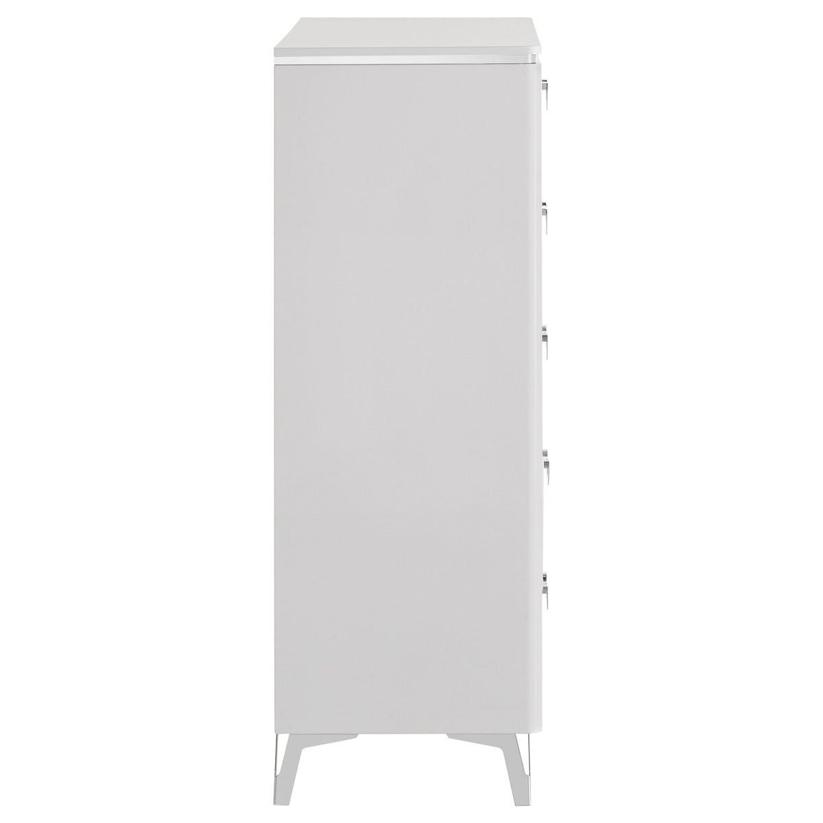 Cassia 5-drawer Bedroom Chest White High Gloss