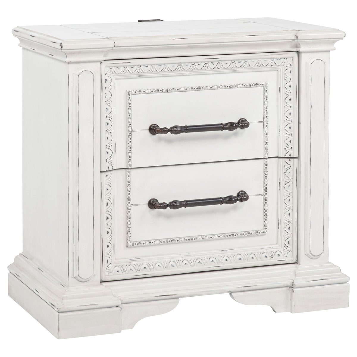 McKinney 2-drawer Nightstand with USB Ports Vintage White
