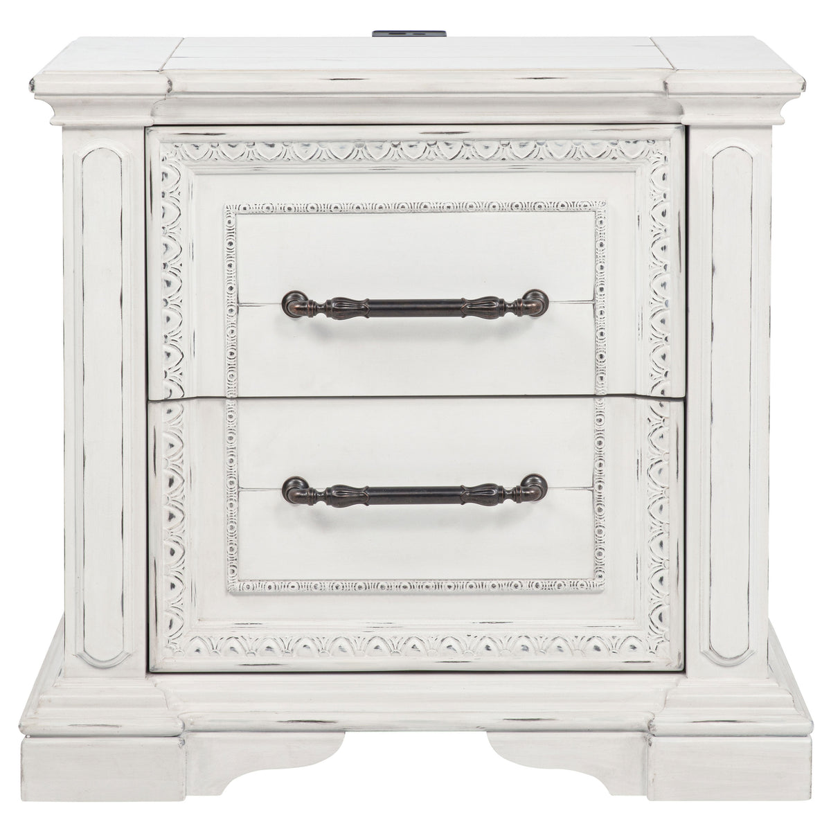 McKinney 2-drawer Nightstand with USB Ports Vintage White