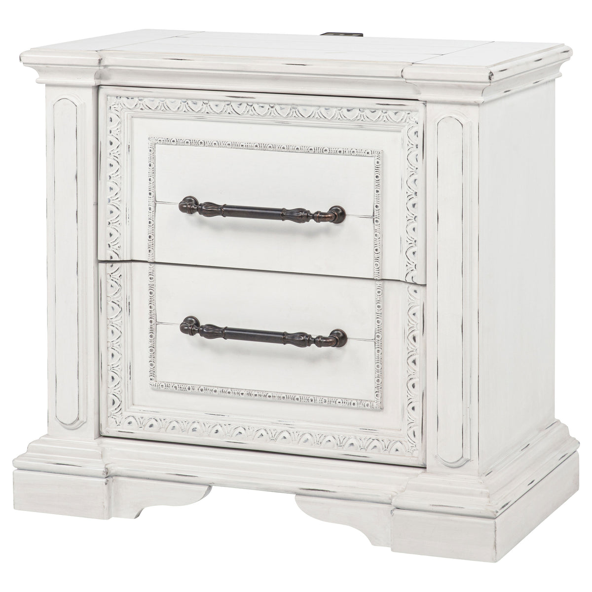 McKinney 2-drawer Nightstand with USB Ports Vintage White