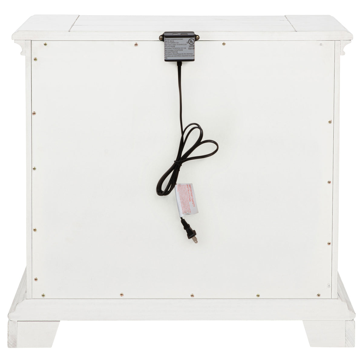 McKinney 2-drawer Nightstand with USB Ports Vintage White
